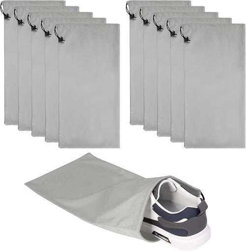 10 Pcs Single Shoe Bags for Travel, Dustproof Drawstring Travel Shoe Bag | 18"X9"shoe travel bag for Packing, Shoe Bag storage Sneaker Travel Bags, Washable Reusable dust bags for Handbags Shoes Toys by CARPDIM