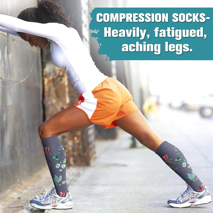 Compression Socks for Women & Men Circulation(6 pairs)-Graduated Supports Socks for Running, Athletic Sports - Image 4