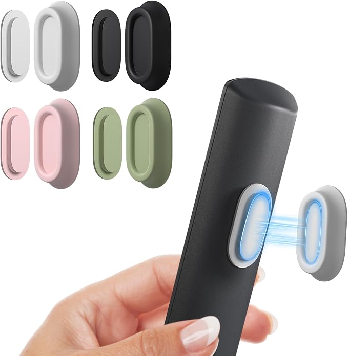Magnetic Remote Control Holder Wall Mount for TV/Fan-4 Colors | No Drill Self-Adhesive TV Remote Holder for Bed, Silicone Remote Caddy, Bedside Organizer, RV Accessories by ELECTRONICSORGANIZATION