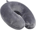 GDEOUP Travel Pillow 100% Pure Comfortable U Shape Memory Foam Pillows Neck and Head Support Portable Travel Neck Pillow Suitable for Planes Airplane for Traveling,Train,Self-Drivingng Car,(Grey) by GDEOUP