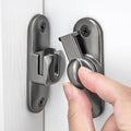 Grey 90/180 Degree Barn Door Latches,Flip Gate Lock | Zinc Alloy Flip Gate Latches,Right Angle Door Lock,for bedroom,garage,sliding door,window,cabinet,drawer,pet enclosures by INIRET