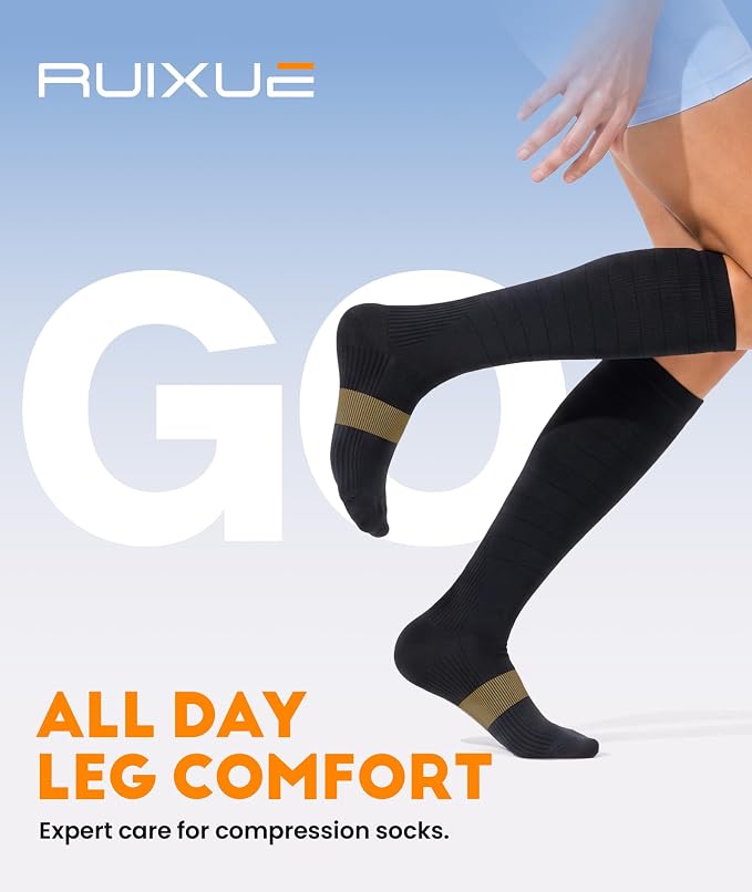 RUIXUE Compression Socks Women Men, All-Day Comfort 20-30mmHg Circulation Support for Nurse Travel Flying Daily Running Sports Use - Image 6