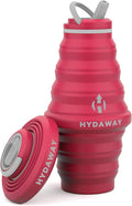 HYDAWAY 25oz Collapsible Water Bottle, Packable Leakproof for Travel | Large capacity design. Folds flat for carry-ons, day bags, hiking packs. Leakproof, BPA-free. by HYDAWAY