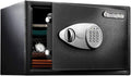 SentrySafe Black Home Safe with Shelf and Digital Keypad, Large Safe for Laptop, Documents, Money, Exterior: 10.6 x 16.9 x 14.6 Inches, X125 | Large Safe With Interior Shelf, Bolt Down Hardware and Digital Keypad, Securely Stores Laptop Computers, Char... by SentrySafe