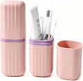 Travel Toothbrush Holders, 2-in-1 Toothbrush Travel Case | Built-in 2 Portable Mouthwash Cup, Toothbrush & Toothpaste Storage Box, For Traveling Camping Business Trip Dorm Bathroom by UZDOTB