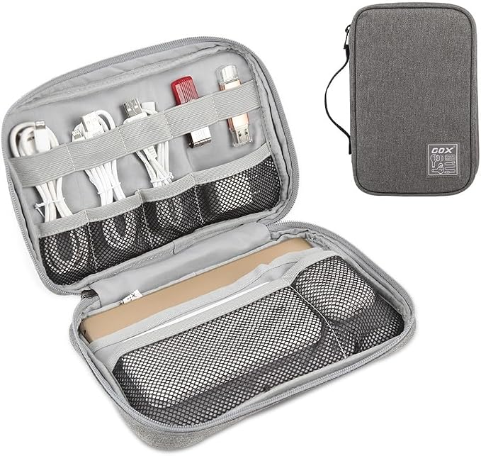 GOX Tech Pouch Accessories Case Organizer for Travel Small Electronics Bag | Cord Organizer for Travel, Electronics travel Organizer Travel Case, Mouse and Charger Pouch by GOX