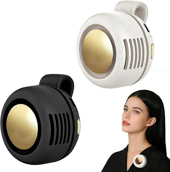 Portable Fan,Clip On Waist Bladeless, Ultra-Quiet Personal Mini Neck Fan | 3 Speeds with 360°Adjustable Clip Mini Fan Personal USB Rechargeable Small Fan for Summer by Unknown