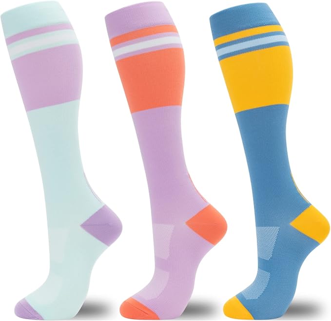 fenglaoda Compression Socks for Women Men 3 Pairs Graduated Compression Support Circulation Socks for Nurses by fenglaoda