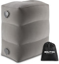 Inflatable Travel Foot Rest Pillow, Small Size (Grey, 1 Pack | Kids Airplane Bed, Adjustable Height Leg Pillow, Make a Flat Bed for Toddlers, Great for Airplane,Train by Maliton