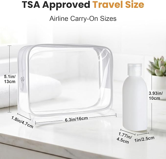 Cosywell 5 Pack 3.4oz Travel Bottles for Toiletries, White | Soft Touch HDPE, TSA Approved, Leak Proof, Squeezable Bottles for Shampoo Conditioner & Body Soap - Image 3