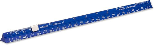 Alumicolor Aluminum Architect Pocket Scale With Clip, 6IN, Blue by Alumicolor
