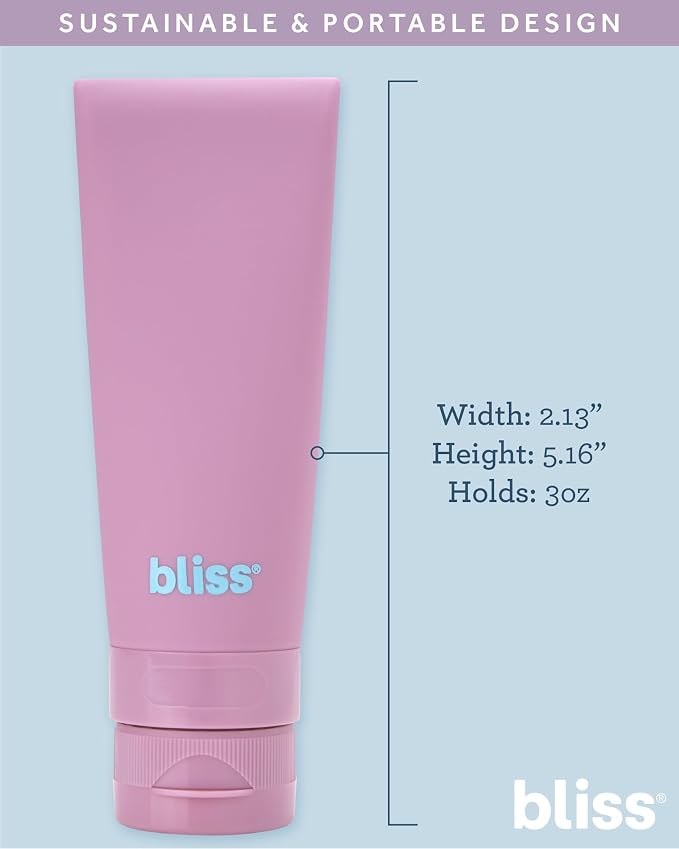 Bliss Travel Bottles Set TSA Approved Leak-Free Refillable Toiletries | Soft, Durable Containers Compress and Rebound Easily, Includes Spray Options for Toners and Mists, Carry-On Ready - Image 3