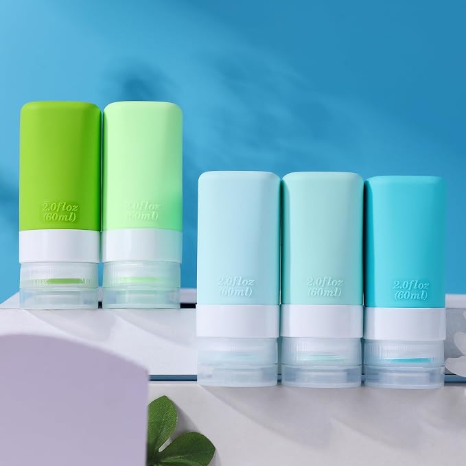 INSFIT Travel Bottles for Toiletries, TSA Approved 2oz Travel Size Toiletries, BPA Free Leak Proof Squeezable Silicone Tubes Travel Essentials for Shampoo Conditioner Lotion Soap - Image 6