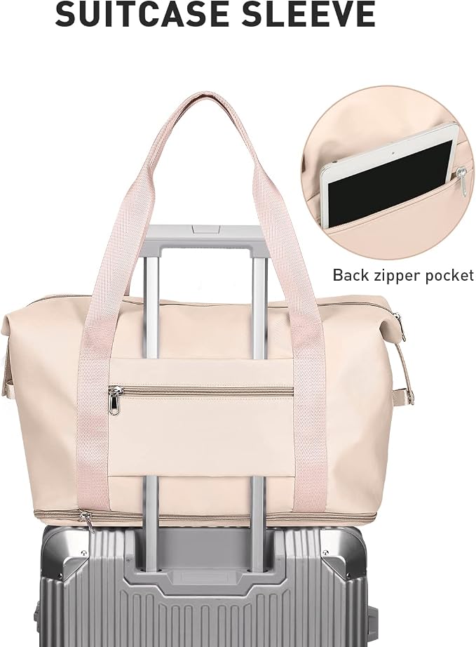 Travel Duffel Bag, Sports Tote Gym Bag, Shoulder Weekender Overnight Bag for Women - Image 5