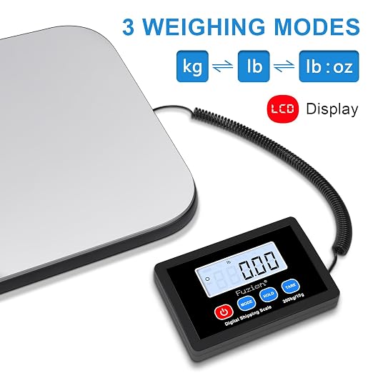 Fuzion Shipping Scale, 440LB x 10g Postal Scale - LiftX, Hold/Tare Function | High Accuracy, Easy Use, Digital Postal Shipping Scale for Packages, Luggage, Mailing, Postage, Battery & AC Adapter Included - Image 4