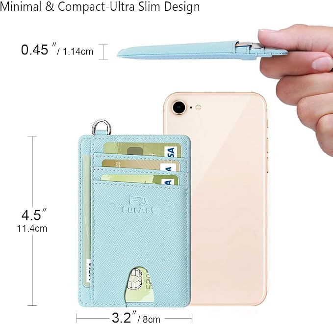 FurArt Slim Minimalist Wallet RFID Credit Card Holder for Men | slim minimalist compact rfid id window thin - Image 7