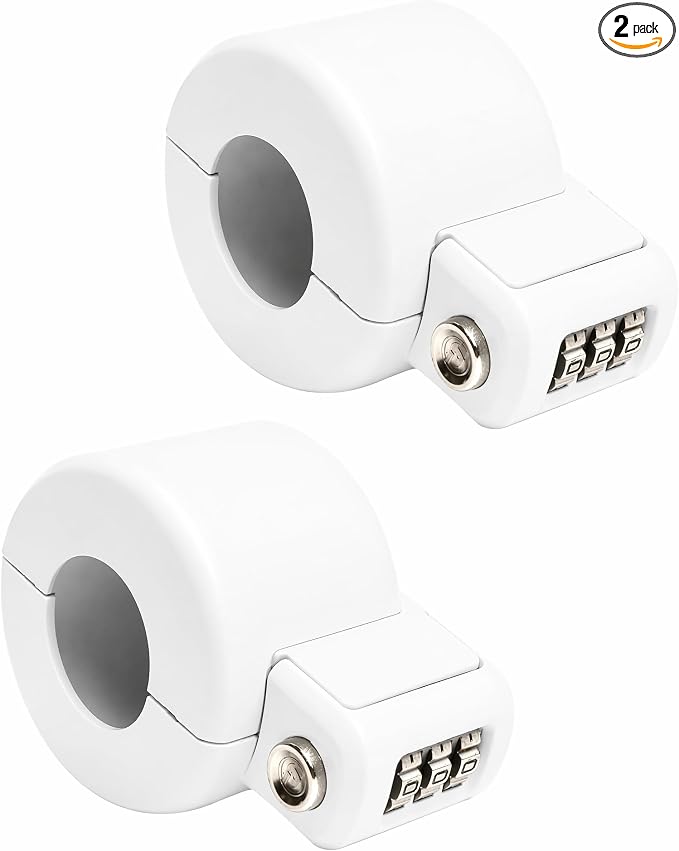 PUGED Door Knob Lockout Device Cover to Disable Doorknob/Faucet/Water Valve Hose Lock Door Handle Temporary Lock for Bedroom Door from Outside Door Handle Without Drilling (2, White) by PUGED