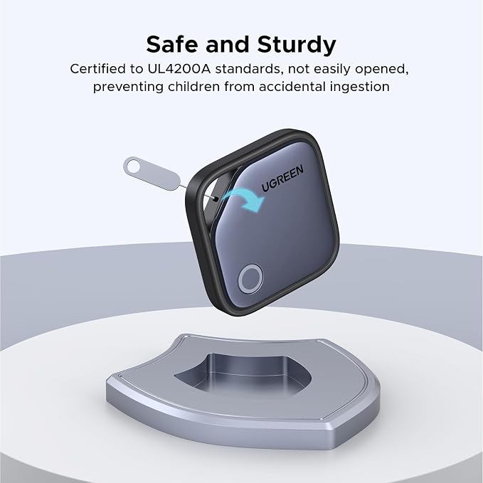 UGREEN FineTrack Air Tracker Tags(iOS Only) | 2-Year Replaceable Battery Bluetooth Tracker Compatible with Apple Find My, Item Finder for Keys, Luggage, Wallet - Image 8