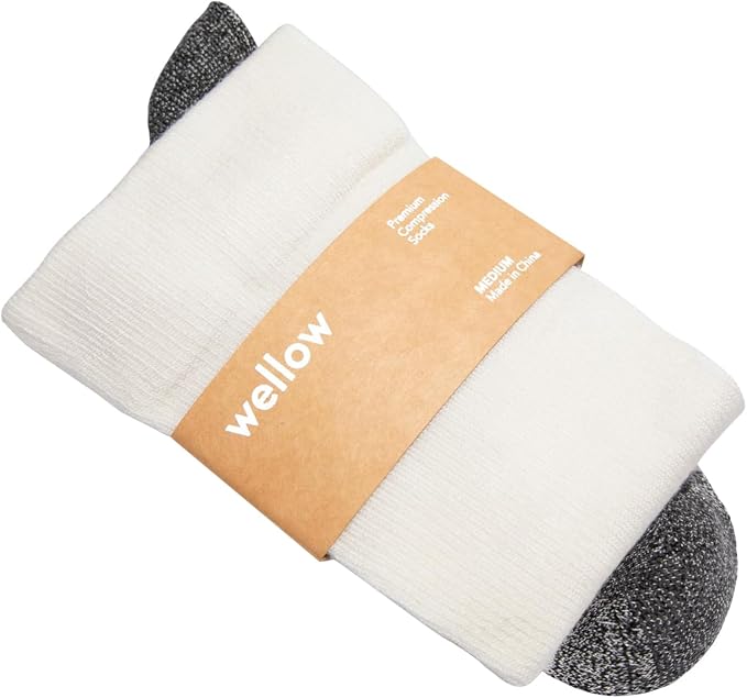 Wellow Knee High Compression Socks for Men & Women, 18–25 mmHg, Bamboo Viscose, Swelling Relief by WellowCompressionSocks