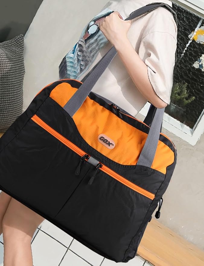 Packable Tote Bag Extra Small Duffel Bag Carry On Under Seat 20L Foldable | Nylon Packable Bag Travel Light Mens Personal Item Travel Bag Airplane Purse Carry On Bag for Women to Stand On Suitcase - Image 2