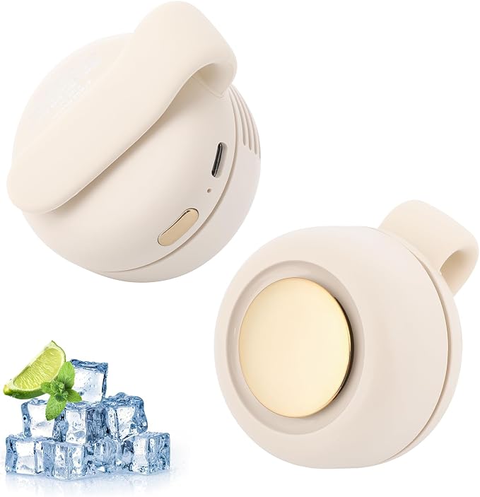 enterlent Portable Silent Mini Bladeless Electric Fan,Mini Whirlwind Fan for Waist Clip Fan(3-Speed),Hands-Free Neck Fan suitable for Outdoor & Travel & Office,Travel Accessories (White) by Unknown