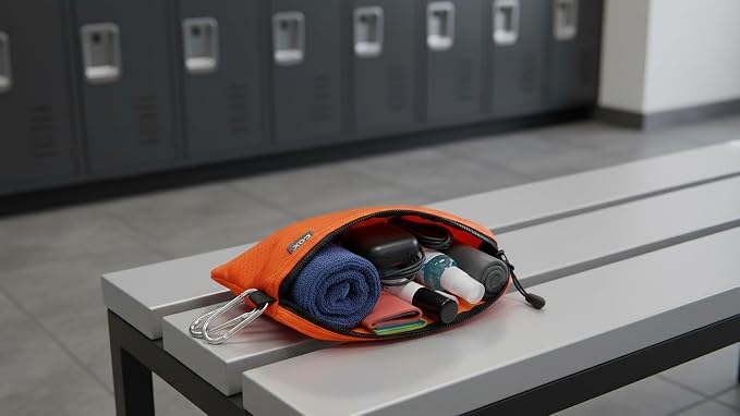 GOX Small Toiletry Bag for Men Bulk Cosmetic Bag Dopp Kit Carry On Zipper Pouch Organization Nylon Small Packing Sack Water Repellent(Orange) - Image 6
