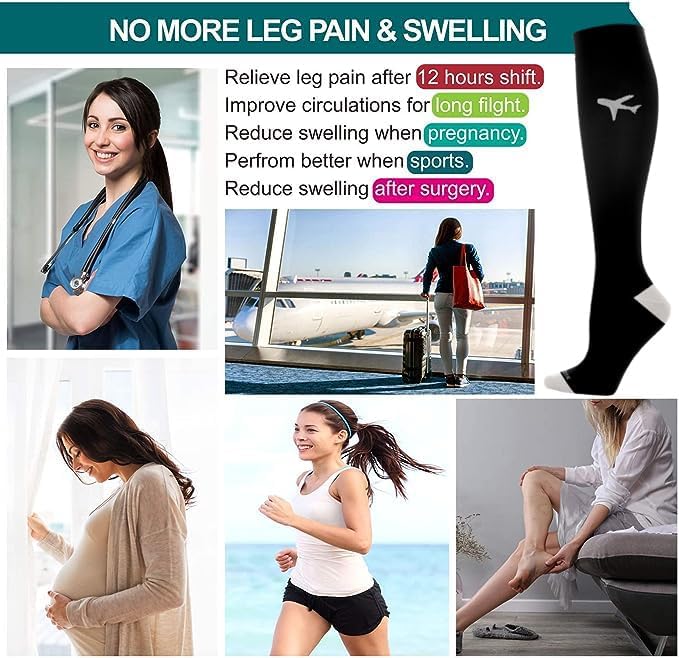 LEVSOX Compression Socks Women and Men, 20-30mmHg, Best for Nurses, Travel, Pregnancy - Image 2