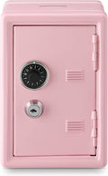 Younion Mini Money Safe and Cash Lock Box, 4.6"x 4.2"x 6.9" Pink by Younion