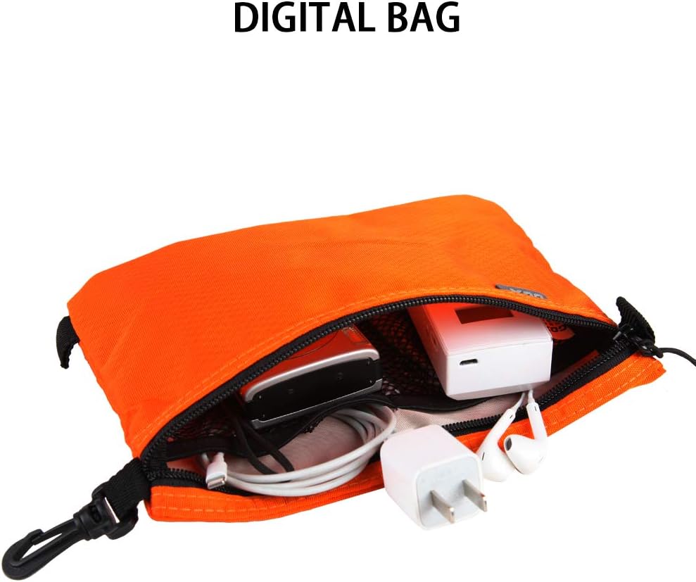 GOX Small Toiletry Bag for Men Bulk Cosmetic Bag Dopp Kit Carry On Zipper Pouch Organization Nylon Small Packing Sack Water Repellent(Orange) - Image 8