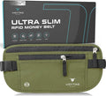 Travel Money Belt & Passport Holder - RFID Blocking Slim Travel Wallet & Fanny Pack for Men and Women - Essential Travel Pouch for Cash, Credit Cards, and Documents (Green Color) by VOYTAG