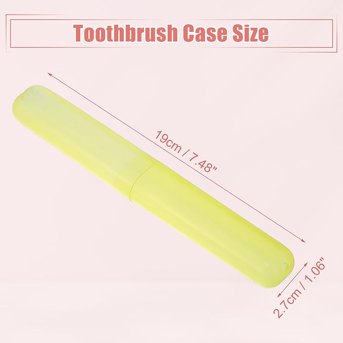 VOCOSTE 2Pcs Travel Toothbrush Case, Yellow | Moisture-Proof Keeps Brush Fresh, Compact for Tight Bags, 2-Pack for Sharing, Essential for Couples - Image 4