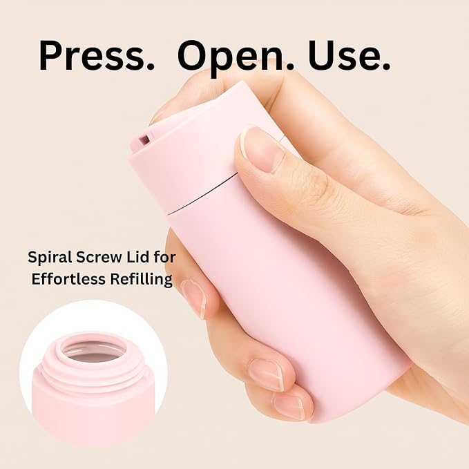 5pcs Travel Cream Dispenser Bottles Set Travel Bottles Toiletry Containers Set, TSA Approved, Travel Essentials - Image 5