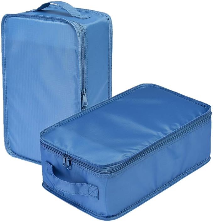 Travel Shoe Bags, Foldable Waterproof Shoe Puches Organizer-Double Layer (Sea Blue2) by JJ+POWER