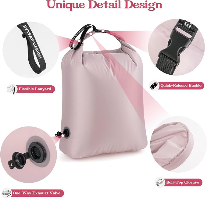 Travel Laundry Bag, Waterproof Compression Bags for Dirty Clothes | Moisture-resistant Vacuum Storage Bag, Space-Saving Laundry Storage Organizer for Cruise, Swimming, Gym - Image 6