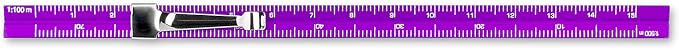 Alumicolor 3611-3 Aluminum Combination Pocket Scale With Clip, 6IN, Purple - Image 4