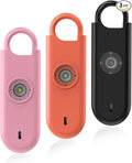 Fauxomor 140dB Personal Safety Alarm for Women 3pack Self Defense Keychain | Super Loud Siren with Low Battery Notice & Strobe Light, Long Battery Life, Portable for Kid College Girl, Pink+Orange+Black by Fauxomor