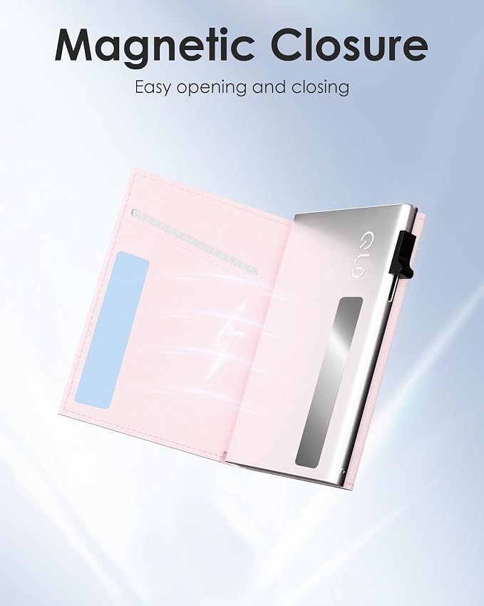 QLD RFID Wallet Women - Small Slim Trifold Wallet Anti-Theft Pop up Card Holder, Minimalist, Ultra Thin, Front Pocket, Premium Leather, 9-11 Cards Capacity | ID Window | Cash Slot - Image 7