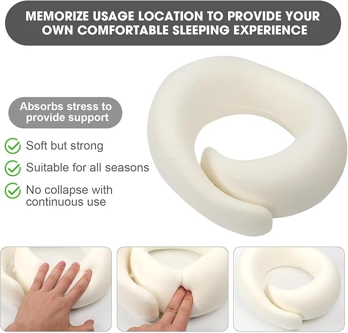 WEERSHUN Travel Pillows for Airplanes,2026 New Travel Pillow,Travel Neck Pillow Airplane Memory Foam Travel Pillow Neck Pillow for Traveling Suitable for Airplanes,Offices and Cars - Image 6