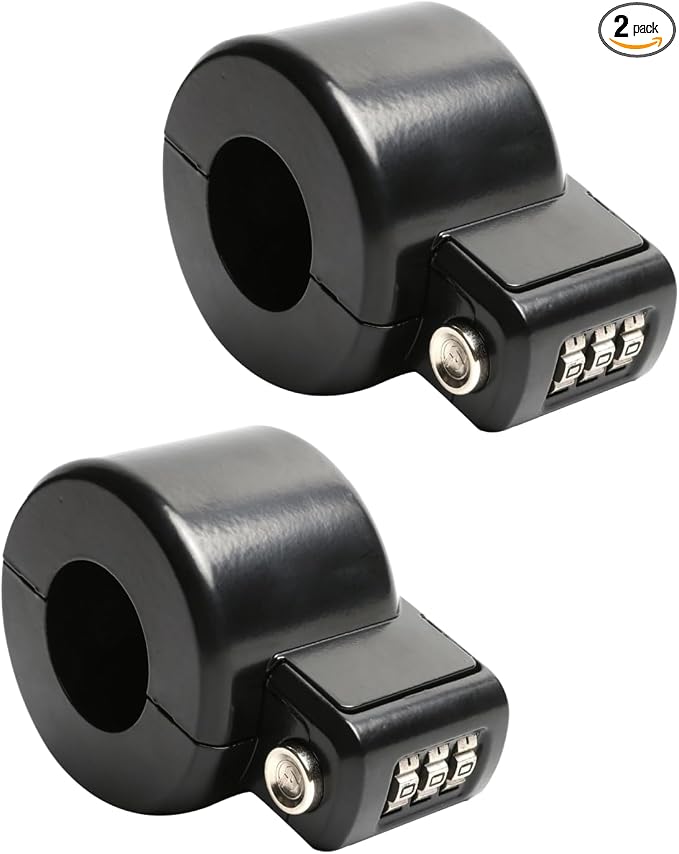 PUGED Door Knob Lockout Device Cover to Disable Doorknob/Faucet/Water Valve Hose Lock Door Handle Temporary Lock for Bedroom Door from Outside Handle Without Drilling (2, Black) by PUGED