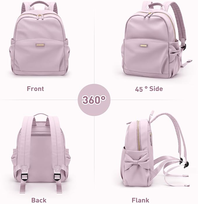 Mini Backpack for Women Small Backpack Purse Cute Stylish Lightweight Daypack for College Work Travel Party,12.9Inch, Pinkish Purple - Image 6