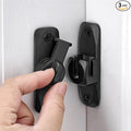 3 Pcs Matte Black 90/180 Degree Sliding Door Latches,Right Angle Door Lock | Zinc Alloy Flip Latch,Barn Door Latch,Cabinet Lock,for bedroom,cabinet,drawer,Gardens,Wine Cabinet,garage,window,Pet Cage by Wocoe