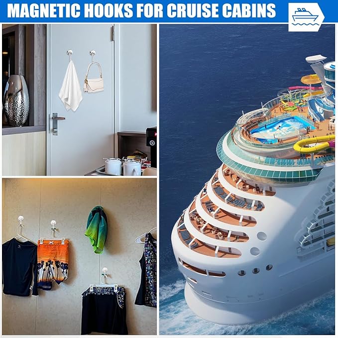LOVIMAG Swivel Magnetic Hooks, 40LBS, Pack of 6 | Cruise Cabin Ship Essentials 2026, Heavy Duty Magnets for Refrigerator, Classroom, Kitchen, Hanging Mug - Image 8