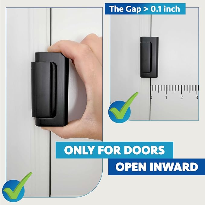 Door Locks (2-Pack) - Easy To Install Aluminum Home Security Door Locks for Front Door - Child Proof Door Lock for Kids Safety - Withstand 800 lb of Force & Tamper Proof Top Door Lock Latch - Image 6