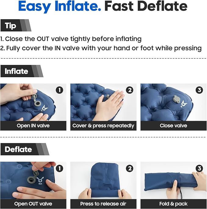 Inflatable Seat Cushion for Stadium & Travel, Built-in Pump Portable Air Seat Pad, Waterproof Bleacher Cushion for Air Travel, Camping, Soccer Games & Outdoor Events - Image 7