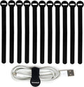 60pcs Reusable Fastening Cable Ties, 6-Inch Cable Straps Cable Management, Multi-Purpose Hook & Loop Cord Organizer Wire Ties, Adjustable Cable Organizer Cord Ties, Microfiber Cloth Straps,Black. by HAVEMETD