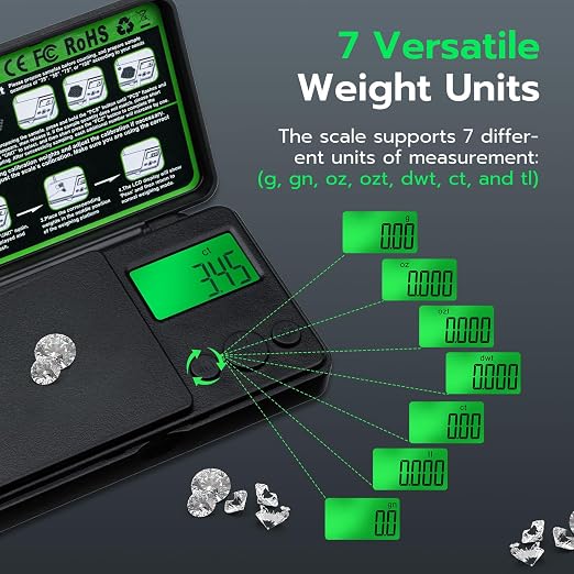 Mcbazel Digital Pocket Gram Scale 500g x 0.01g High Precision Mini Kitchen Scale with LCD Display for Food, Jewelry, Coin, Coffee, Grains, Powder Medicine - Image 8