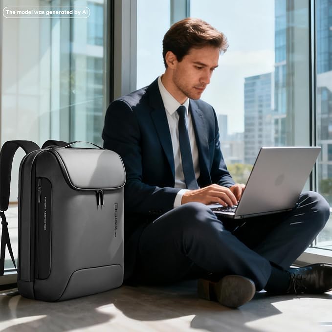 BANGE Anti-Theft Backpack with USB Charging Port 17.3 Inch Business Laptop Backpack - Image 8