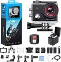 AKASO EK7000 Pro 4K30fps Action Camera with Touch Screen EIS 131ft Waterproof Underwater Camera Remote Control 5X Zoom with Helmet Accessories Kit (Standalone) by AKASO