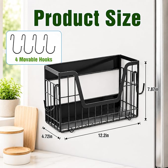 UFORU Magnetic Shelf for Fridge, Strong Magnet Storage Rack for Kitchen | 2 Pack Set, Holds Up to 30 lbs, Spacious Hollow Basket Design, Upgraded Material, Durable Construction, Space-Saving Storage - Image 8