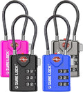 SURE LOCK Open Alert TSA Approved Luggage Locks, 3 Digit Combination Locks for Luggage, Suitcase, Backpack, and More. by Hopeyoucanstaysafe